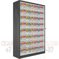 Торговый шкаф восемь уровней полок для реализации электронных сигарет в открытом виде