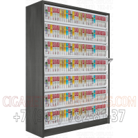 Торговый шкаф семь уровней полок для электронных сигарет в открытом виде