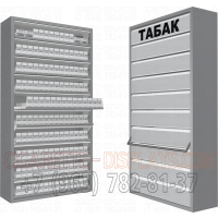 Металлический сигаретный шкаф со складными створками в комплекте с лайтбоксом